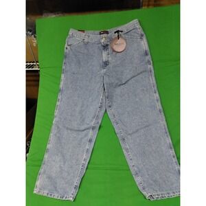 Lee Relaxed Fit Jeans Women's 16 Medium Straight Leg Light Wash Denim